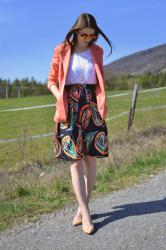 paisley pattern skirt