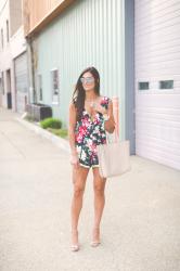 Floral Print Romper