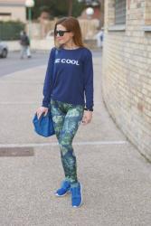 Sporty outfit: Pins to Kill leggings, Nike Roshe Run sneakers