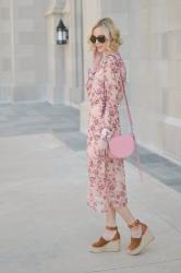 Floral Blush Midi Dress