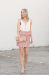 Pink Leather Mini