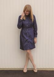 The Boden Denim Shirt Dress and Brogues