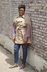 OOTD:  J. Crew Trench Cape 