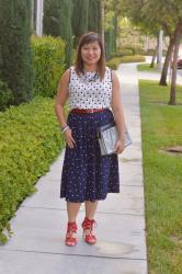 Polka Dot Skirt 2 Ways + Ageless Style Link Up