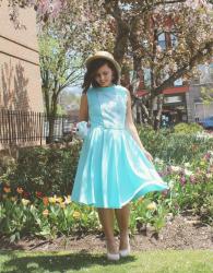 Tiffany Blue Vintage Dress.
