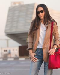 Look cómodo con Blazer, jeans y Mocasines Verdes pintados a mano de Fratelli Rossetti 