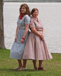 • Striped 1950s Dresses •