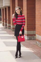Red and black striped 