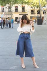 Denim culottes