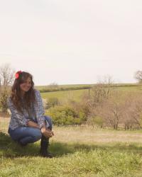 Sitting in the grass