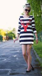 1007 ==> Striped mini dress