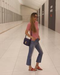 RED STRIPE CASUAL GLAM
