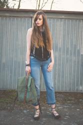 OUTFIT: Lace-Up Sandals & Kick Flare Jeans + Gewinnspiel