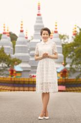 all white summer crochet dress