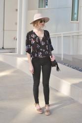 Floral Lace Up