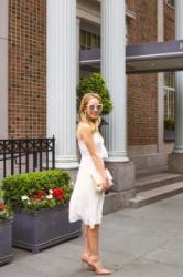 Little White Tie-Front Dress in Gramercy Park