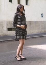 STYLE THE BUMP: BOHO DRESS & LACE UP FLATS