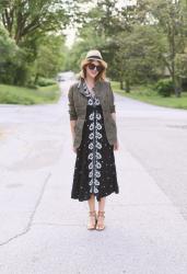 What I Wore | Embroidered Black Dress