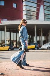 Denim Dress and Bomber Jacket