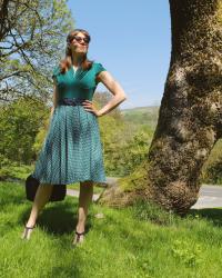 The Imperfect Green Polkadot Dress