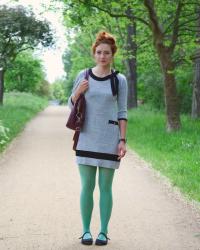 Mint Tights and Knitted Dress