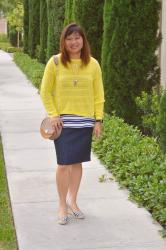 Denim Pencil Skirt 2 Ways