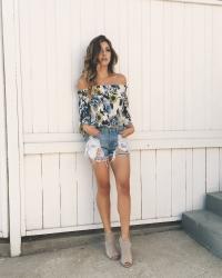 Floral Off Shoulder Top