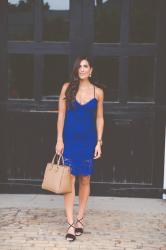 Cobalt Lace Dress