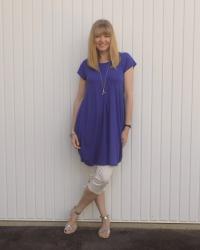 Cobalt Balloon Dress with Pirate Trousers
