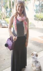 Maxi Skirts, Alexander McQueen Skull Scarves and Rebecca Minkoff Mini MAB Tote Bag