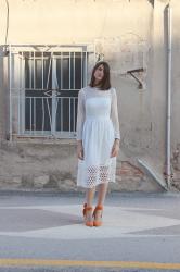 Vestido blanco calado