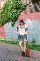 White Embroidered Dress + Pittsburgh For The Weekend