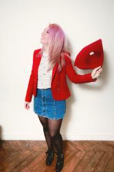 Look: Le blazer rouge.