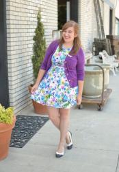 Modcloth Floral Dress + Madewell Cardigan