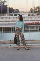 Pantalones culotte de flores