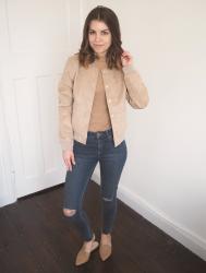 Outfit // New Look Suede Bomber Jacket