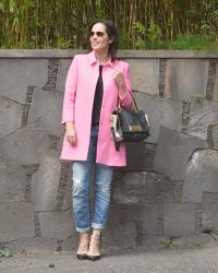 ZARA PINK COAT OUTFIT