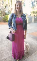 Maxi Dresses and Denim Jackets: Easy Breastfeeding Outfits
