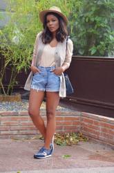 VEST, SHORTS AND SLIPPERS