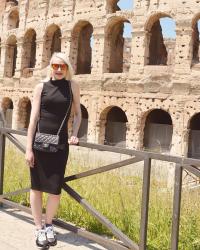 Robe Noire Midi pour Rome 