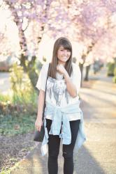 How We Wore It: Graphic Tees and Tied Shirts