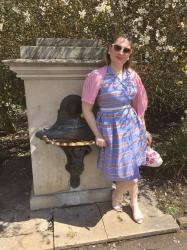 Spring bag and purple St Michael dress.