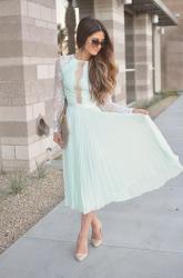 Perfect Wedding Guest Dress - Minty Lace