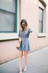 Eyelet Gray Dress | Charleston, SC