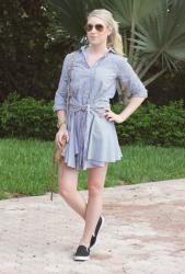 Tie-waist Shirt Dress