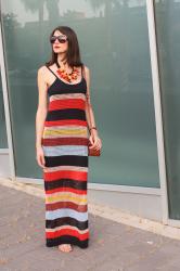 Maxi vestido de crochet