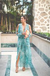 Plunging Maxi Dress