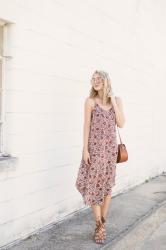 Floral Midi Dress / Outdoor Wedding Outfit