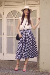 button down midi skirt 