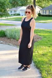 Athleisure in a Black ALALA Dress.